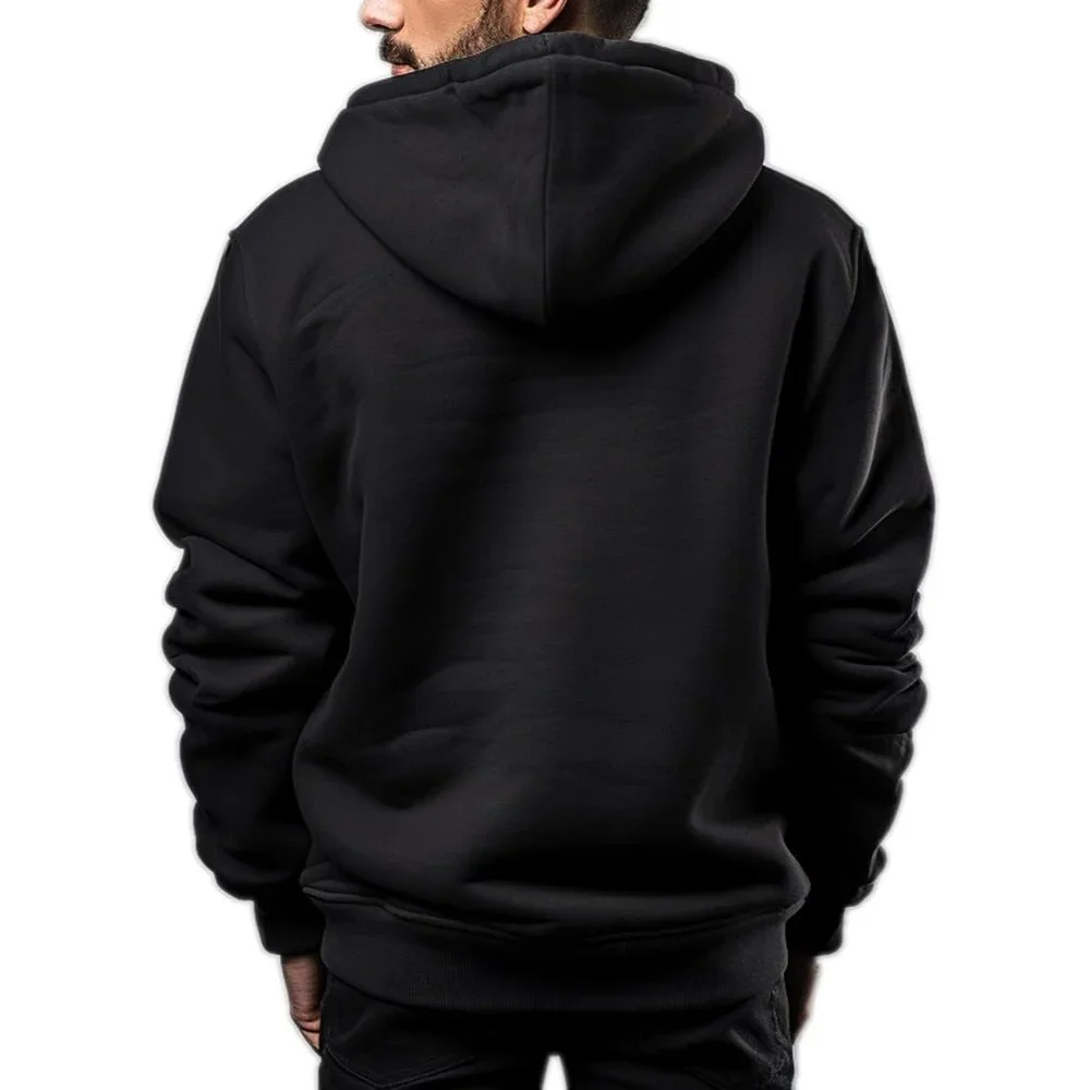 Lined Hoodies for Men Heavyweight Full Zip Up Sweatshirt Thick Fleece Jackets - Picture 6 of 6